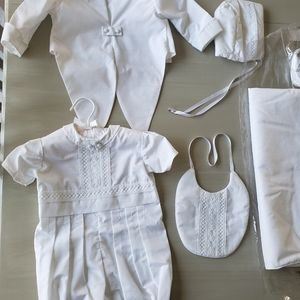 7 piece boy's christening ensemble. Size L